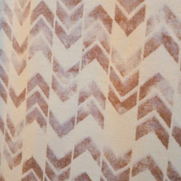 NEW womens XS Crew chevron print blouse Mauve White Raglan sleeve Super soft top - Picture 7 of 8